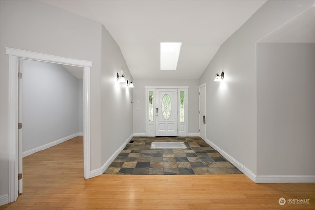 view of tiled foyer entrance