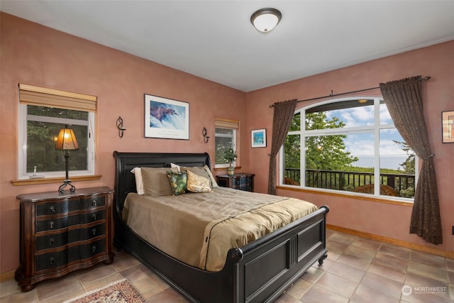 view of tiled bedroom