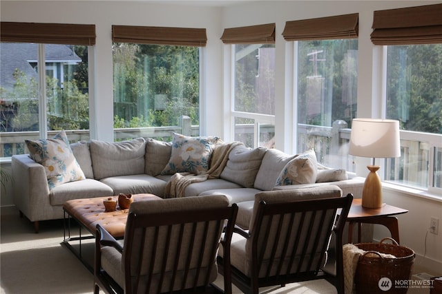 view of sunroom