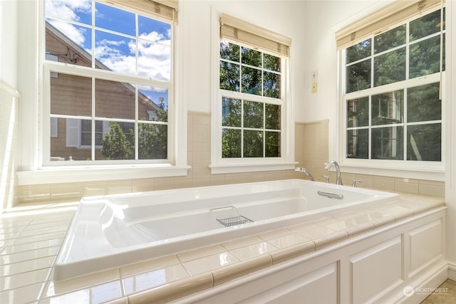 bathroom featuring a bathing tub