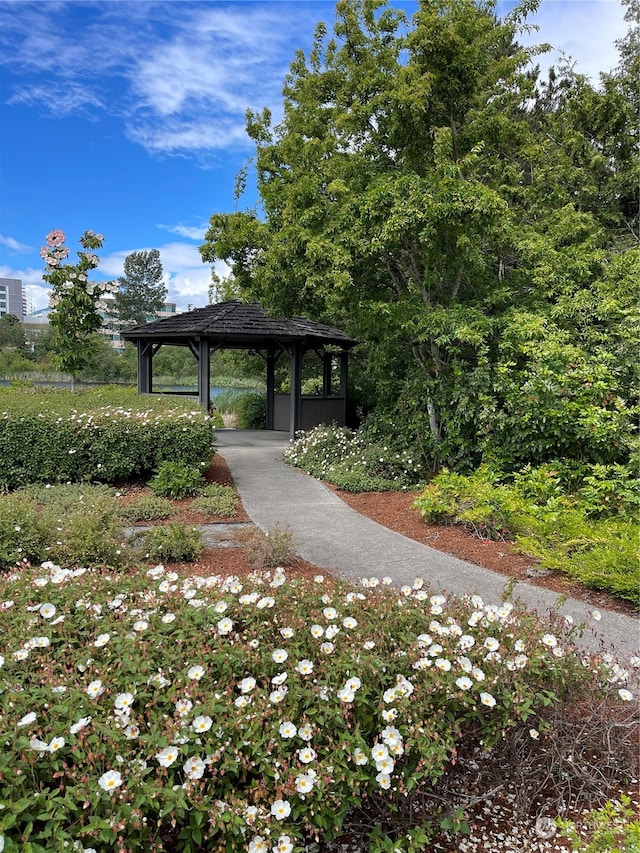 surrounding community with a gazebo