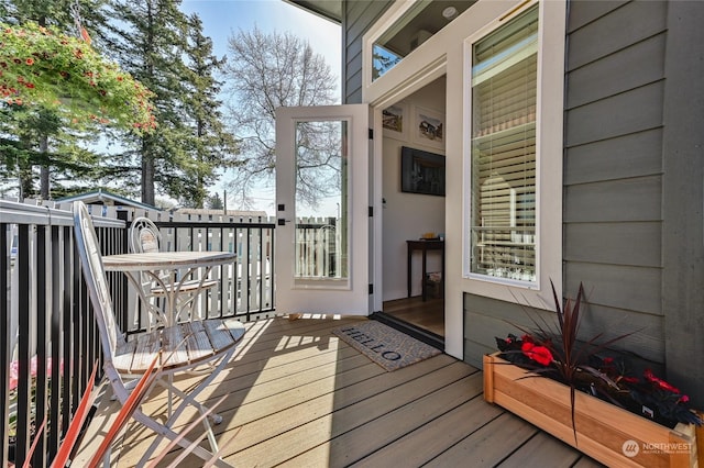 view of wooden deck