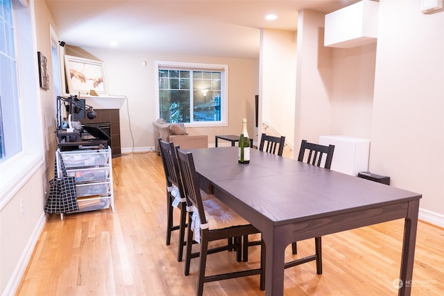 dining room featuring light hardwood / wood-style flooring