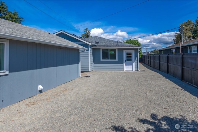 view of back of property