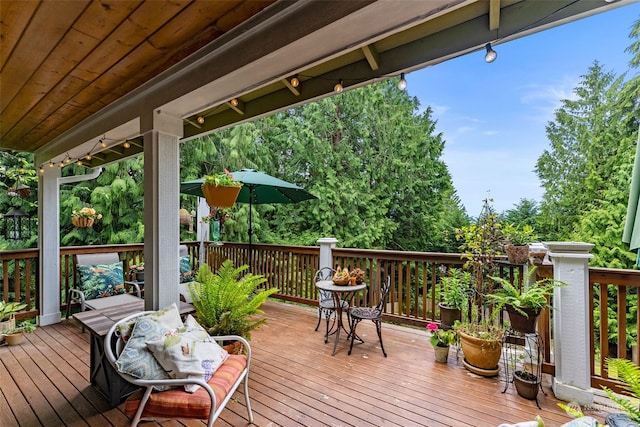 view of wooden terrace