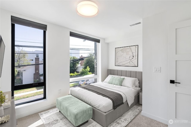 view of carpeted bedroom