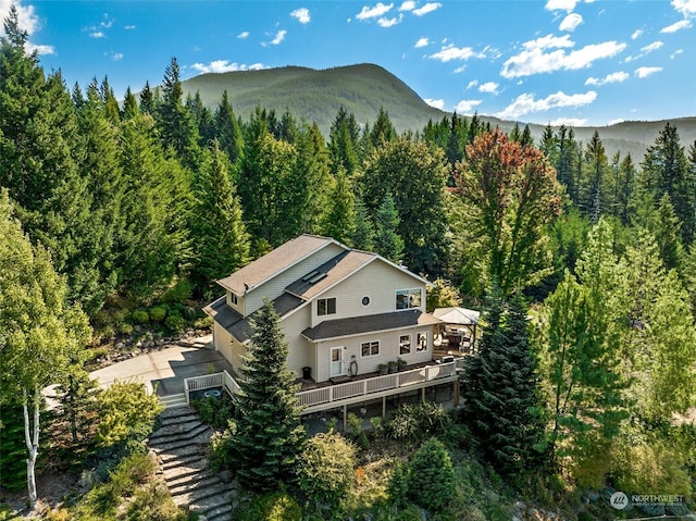 132 Hellem Dr, Packwood, WA 98361 - view of mountain backdrop with a heavily wooded area