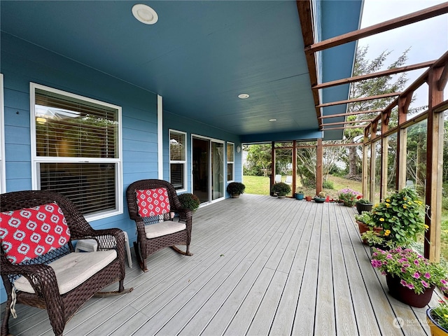 view of wooden terrace
