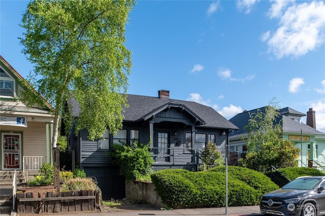 view of front of property with a porch