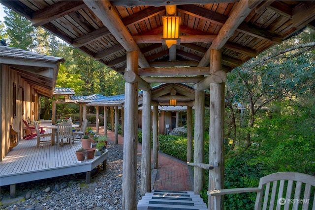 view of patio / terrace with a deck