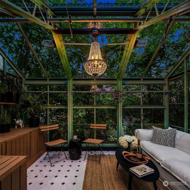 view of sunroom / solarium