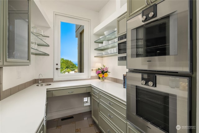 kitchen with sink and stainless steel appliances