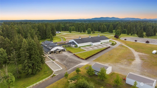 6504 44th Ave NE, Olympia, WA 98516 - aerial view of a forest and a mountainous background