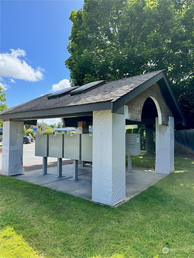 surrounding community featuring a mail area