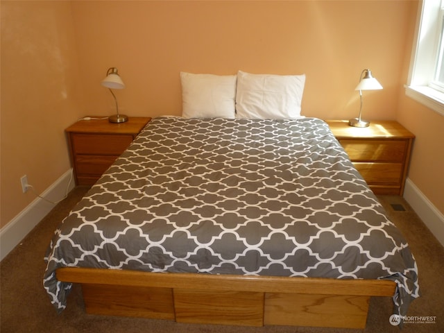 view of carpeted bedroom