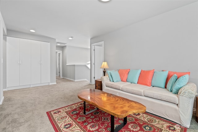 view of carpeted living room