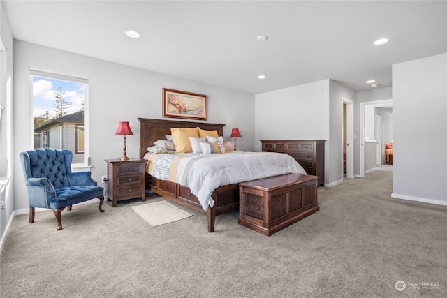 view of carpeted bedroom