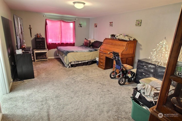 bedroom with carpet floors