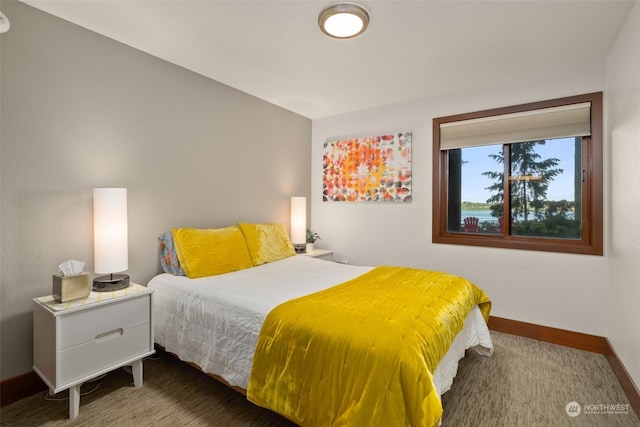 view of carpeted bedroom