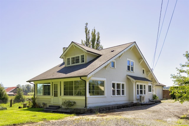 exterior space featuring a yard