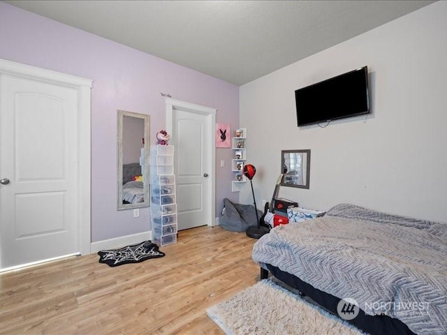 bedroom featuring hardwood / wood-style floors