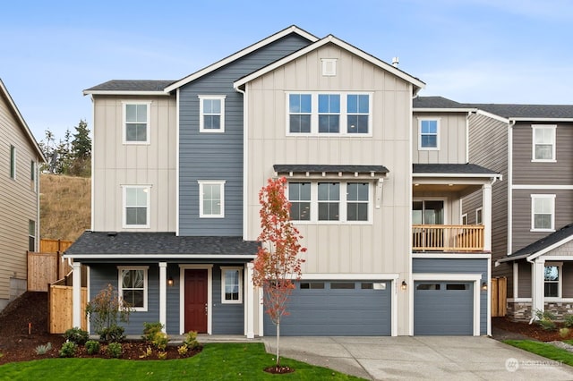 view of front of house featuring a garage