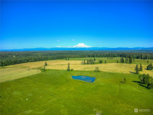 bird's eye view featuring a rural view