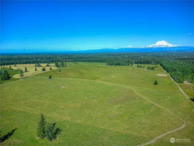 bird's eye view with a rural view