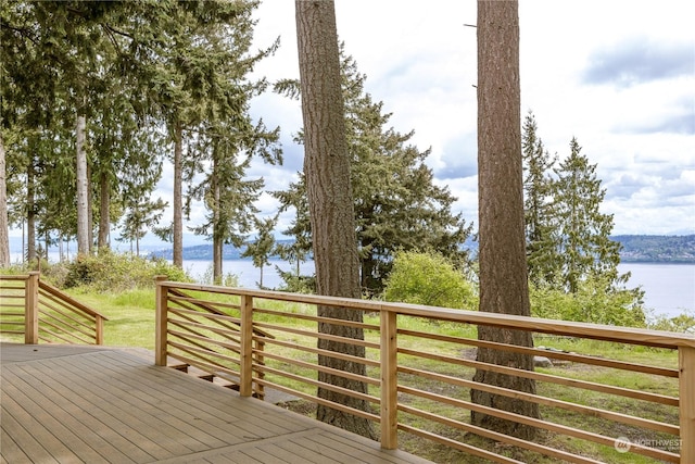 8167 Possession Ridge Ln, Clinton, WA 98236 - wooden terrace with a water view