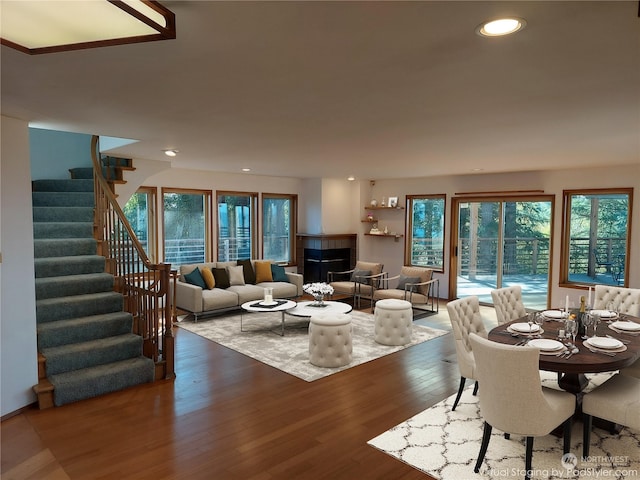 8167 Possession Ridge Ln, Clinton, WA 98236 - living room featuring dark hardwood / wood-style floors