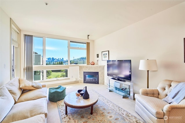 view of carpeted living room