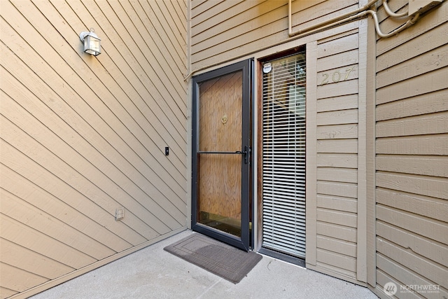 view of doorway to property