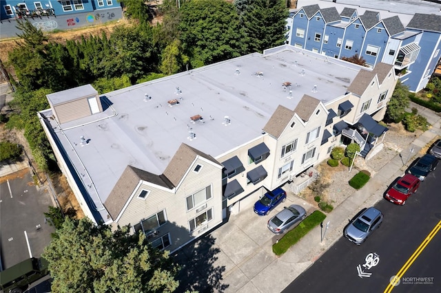 drone / aerial view featuring a residential view