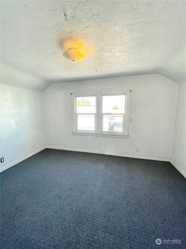1579 2nd Ave N, Okanogan, WA 98840 - bonus room featuring vaulted ceiling, a textured ceiling, baseboards, and dark carpet