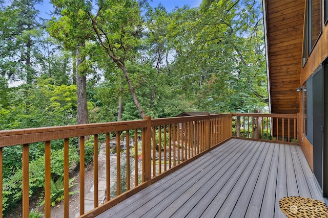 view of wooden terrace