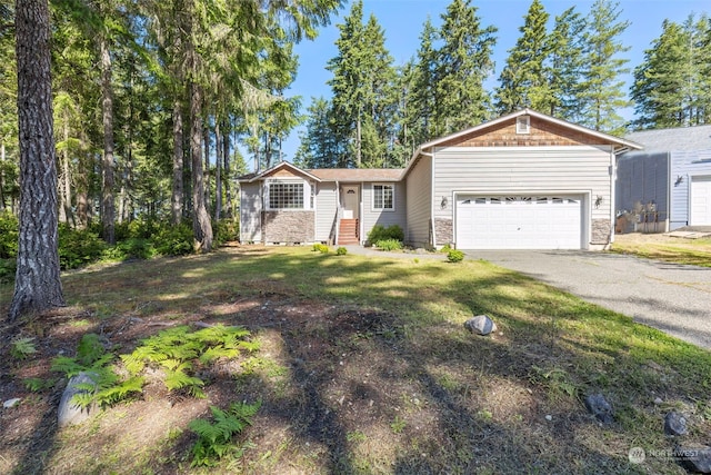 ranch-style home with a garage