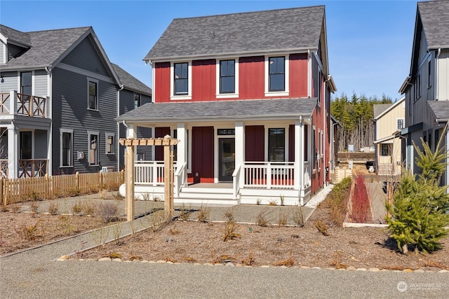 view of front of home featuring a porch