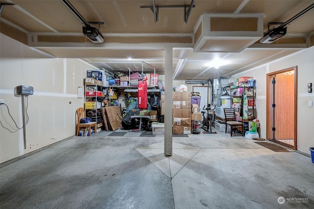 garage featuring a garage door opener