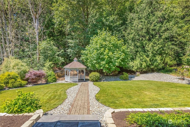 3377 Topaz Ct, Bellingham, WA 98226 - view of green lawn featuring a gazebo