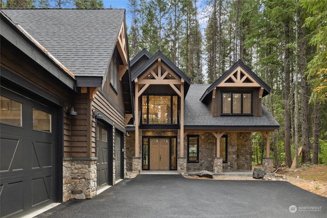 view of front of property with covered porch