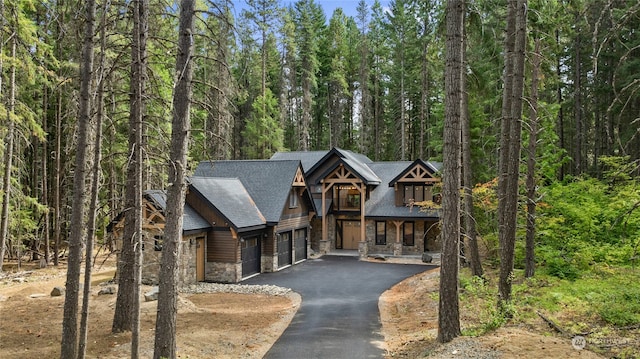 view of front of house featuring a garage