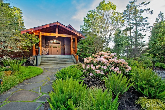 view of front of home with a porch