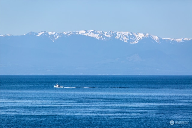 water view with a mountain view