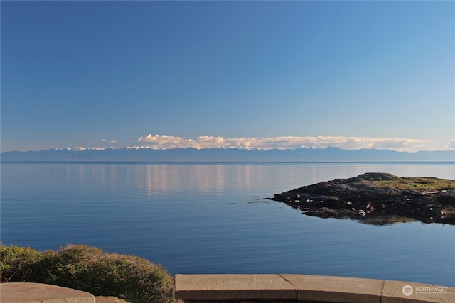 property view of water featuring a mountain view