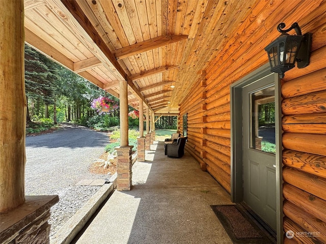 view of patio with covered porch