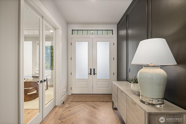 foyer with french doors