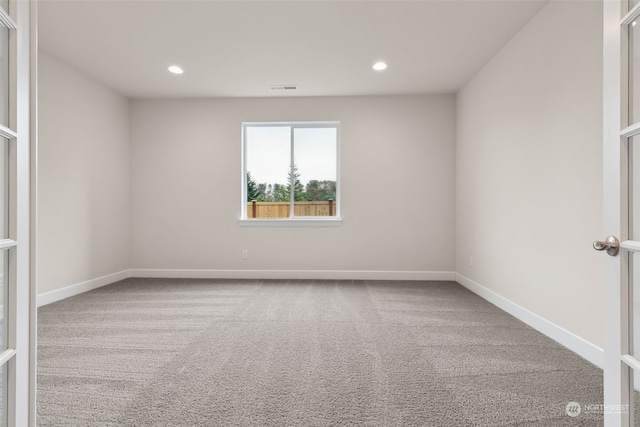 view of carpeted empty room