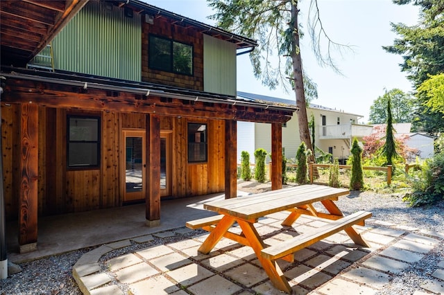 840 Shoshone Dr, La Conner, WA 98257 - rear view of house featuring a patio and outdoor dining area