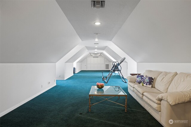 interior space with vaulted ceiling