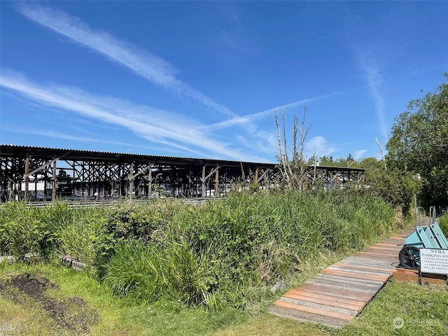 view of dock area